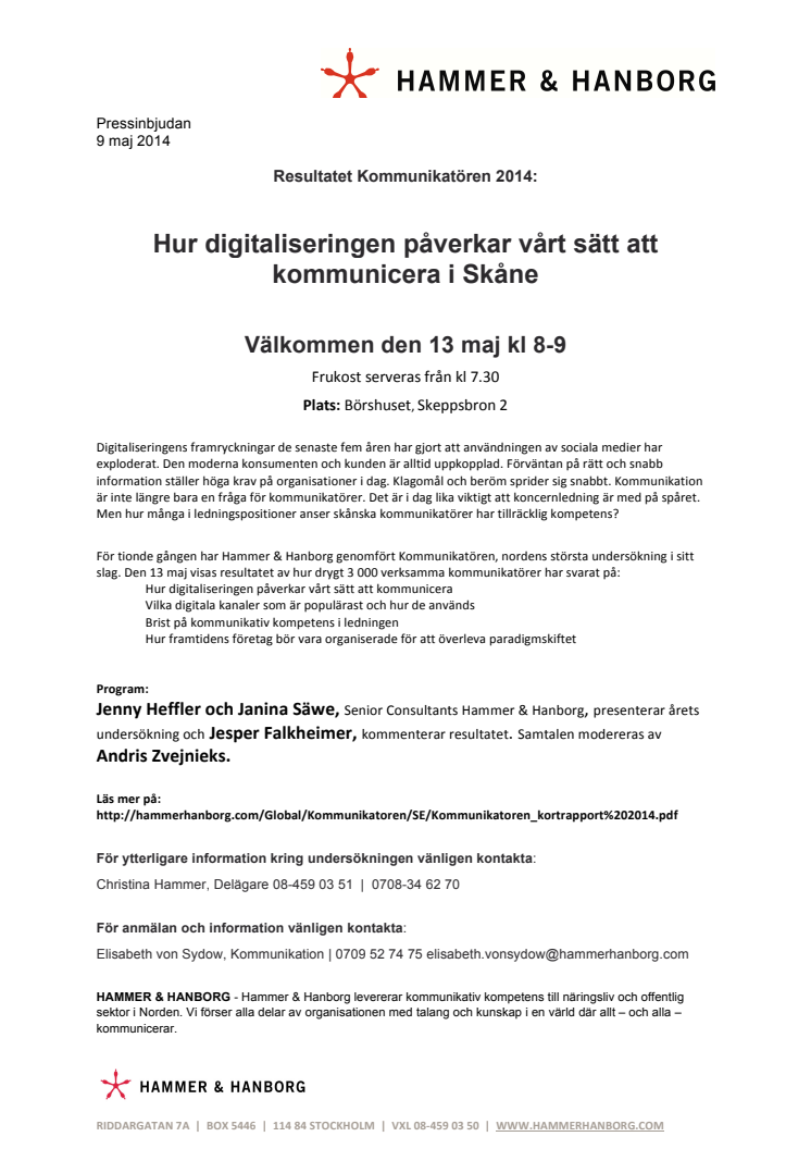 Pressinbjudan - Hur digitaliseringen påverkar vårt sätt att kommunicera i Skåne