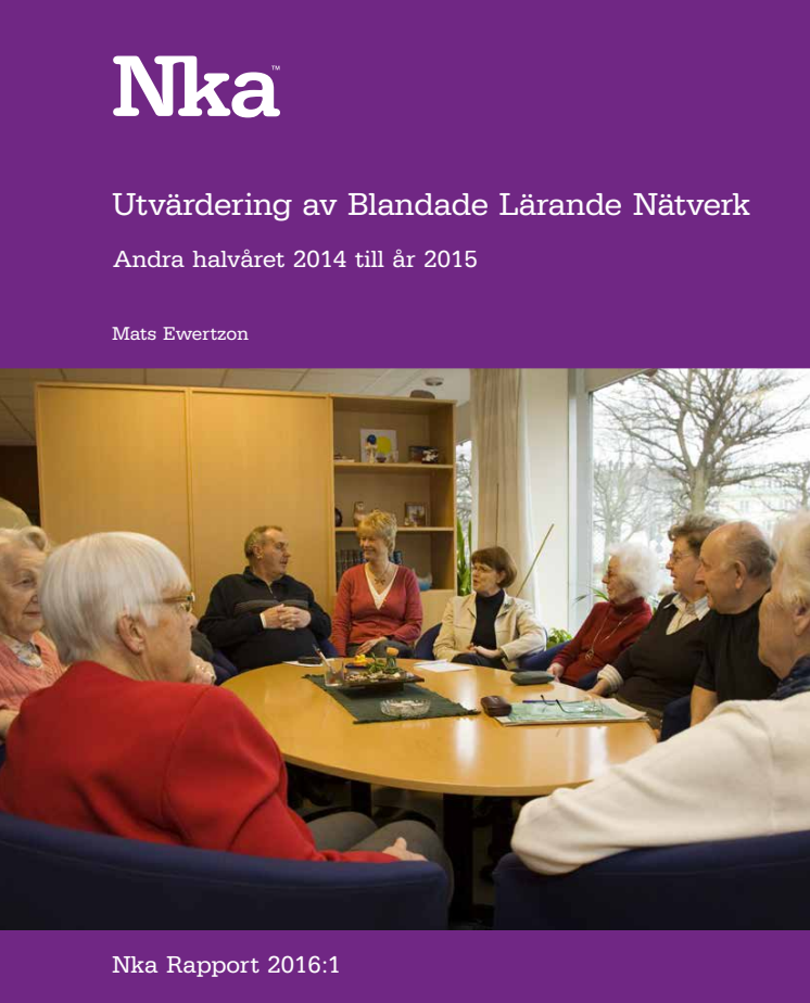 Ny rapport från Nationellt kompetenscentrum anhöriga: utvärdering av Blandade lärande nätverk