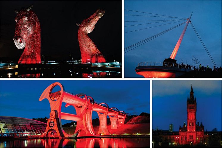 Landmarks in red for Chinese New Year