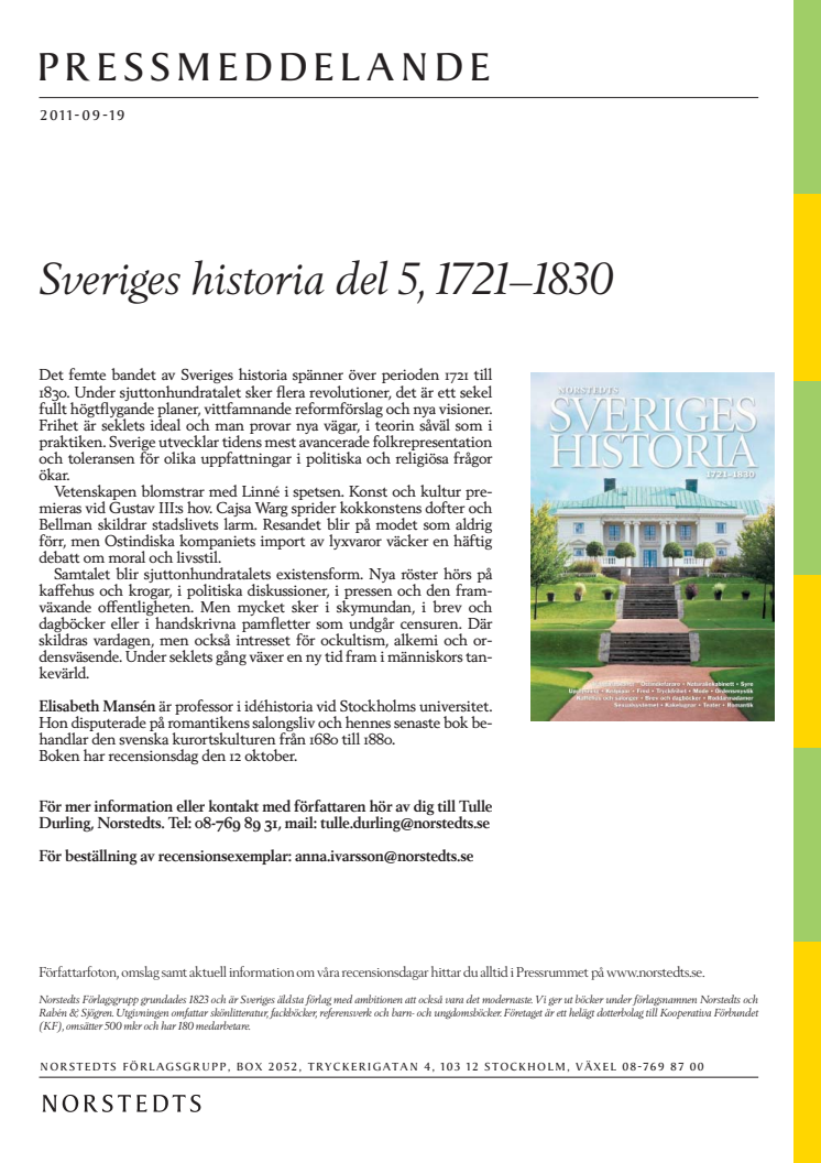 Sveriges historia del 5, 1721–1830