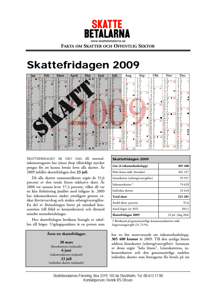 Skattefridagen 2009