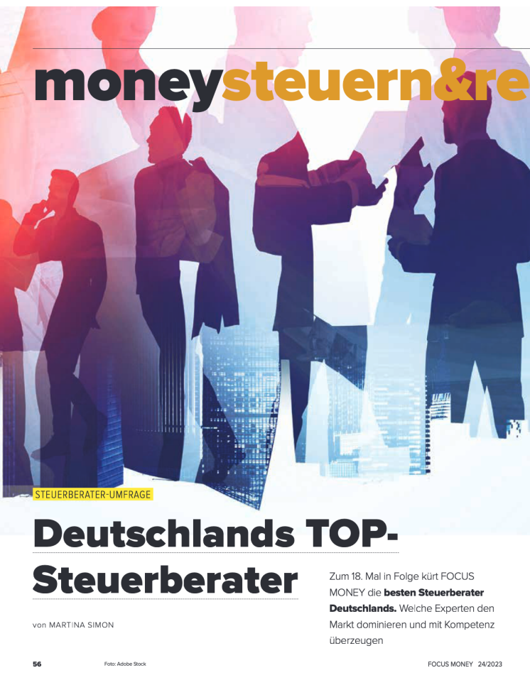 Deutschlands TOP-Steuerberater 2023 (FOCUS MONEY)