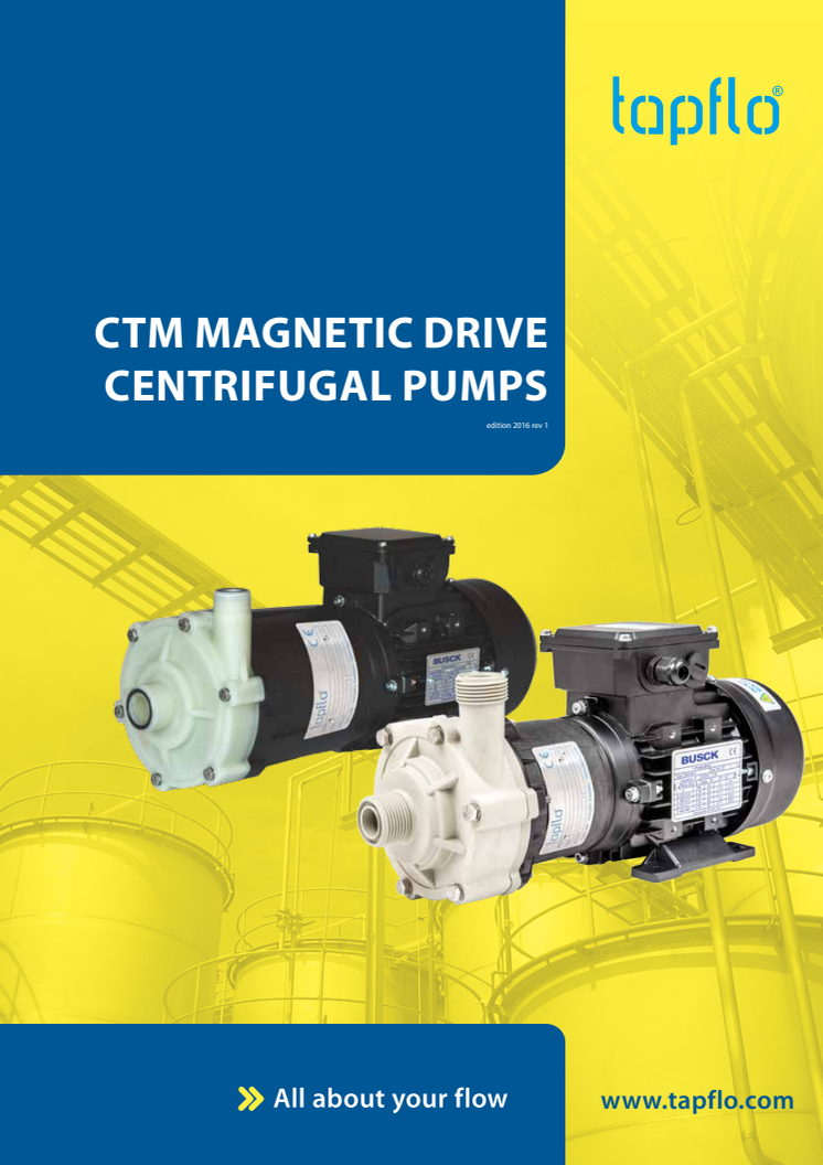 New brochure CTM mag drive pumps from Tapflo