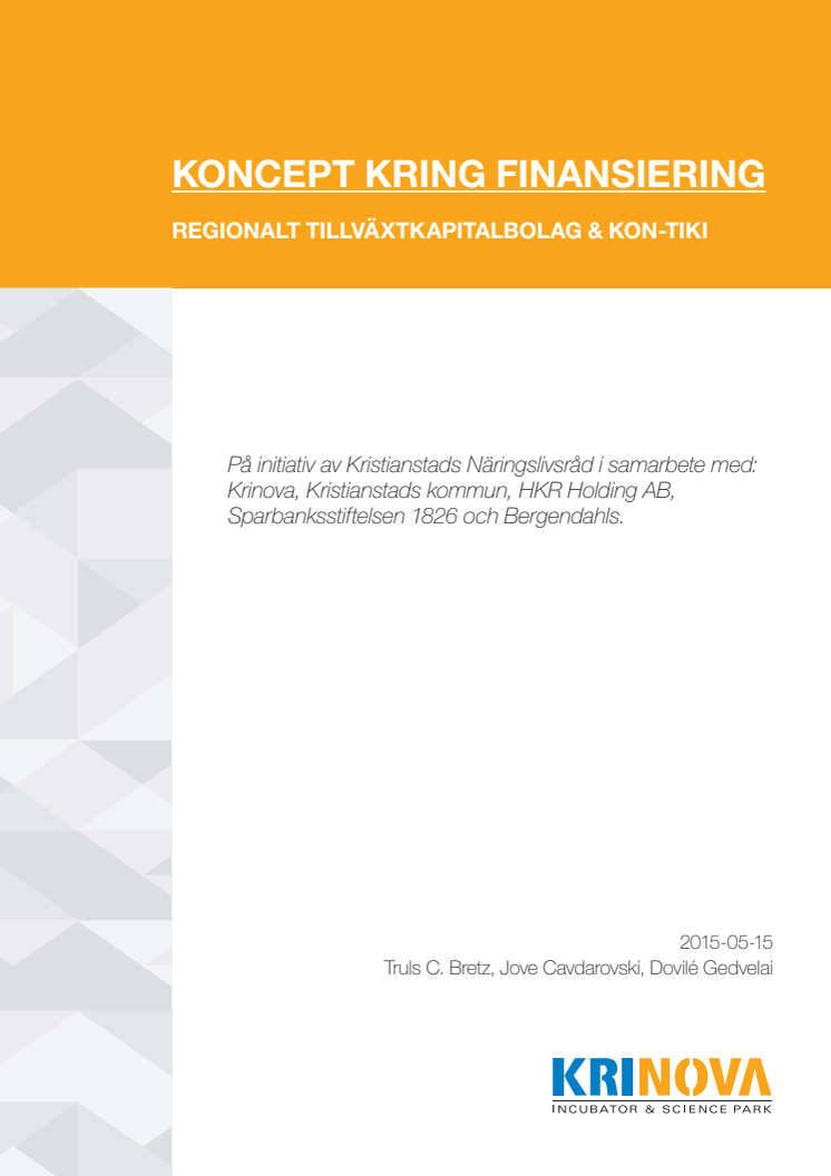 Koncept kring finansiering