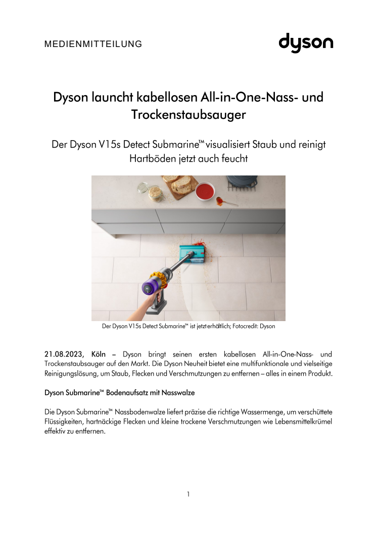 Dyson_Launch des kabellosen All-in-one-Nass-und-Trockenstaubsauger V15s Detect Submarine_Medienmitteilung_final.pdf