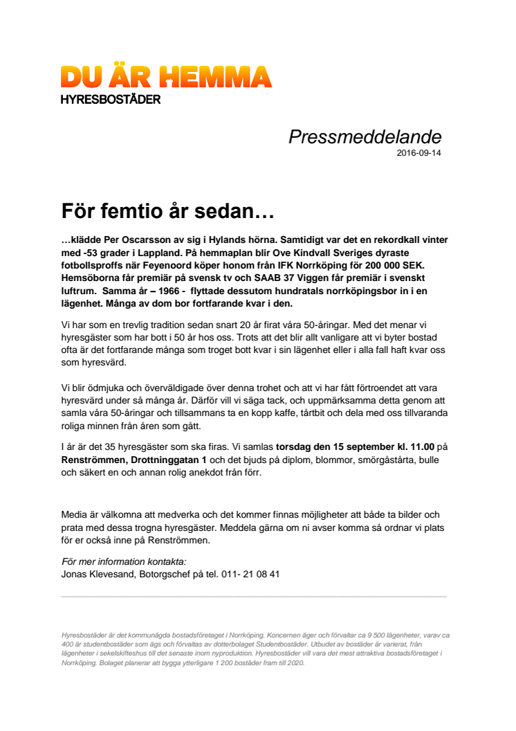 För femtio år sedan…