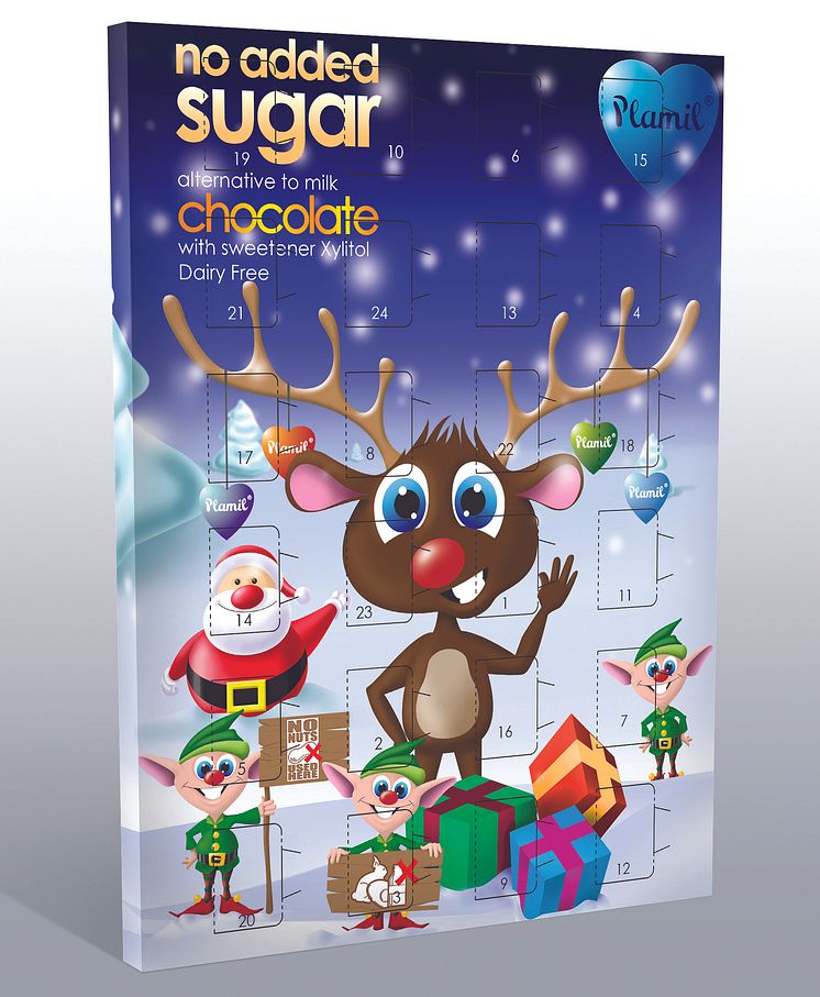 Årets mjölkfria och sockerfria chokladkalender från Plamil är här!