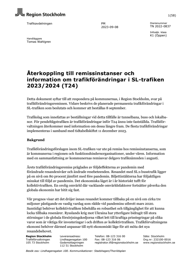 Återkoppling till remissinstanser och information om trafikförändringar i SL-trafiken T24.pdf