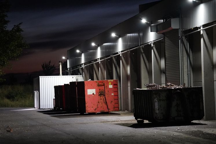 Biomasseanlage Essenheim im Sonnenaufgang