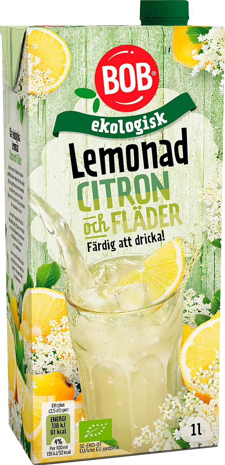 BOB Ekologisk Lemonad Citron Fläder