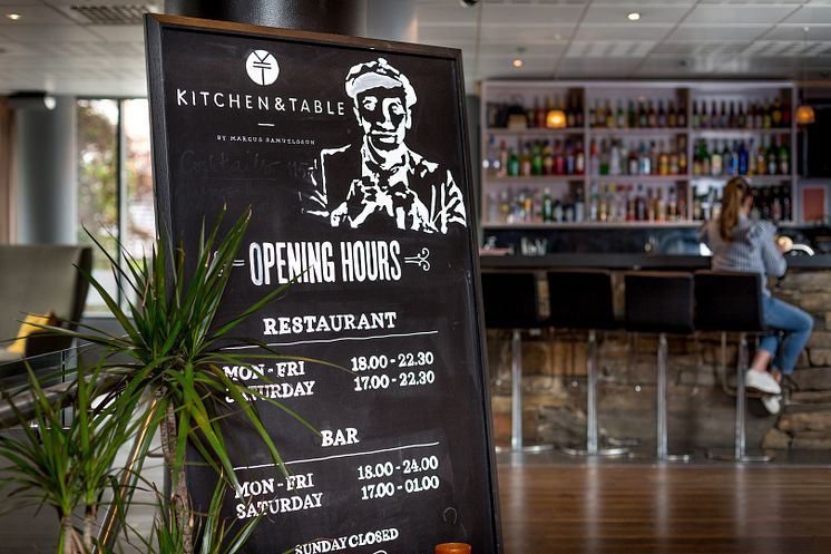 DE BESTE GJESTEOPPLEVELSENE: Sammen med stjernekokken Marcus Samuelsson tilbyr Clarion Hotel restaurantkonseptet Kitchen & Table. Her fra Clarion Hotel Stavanger.