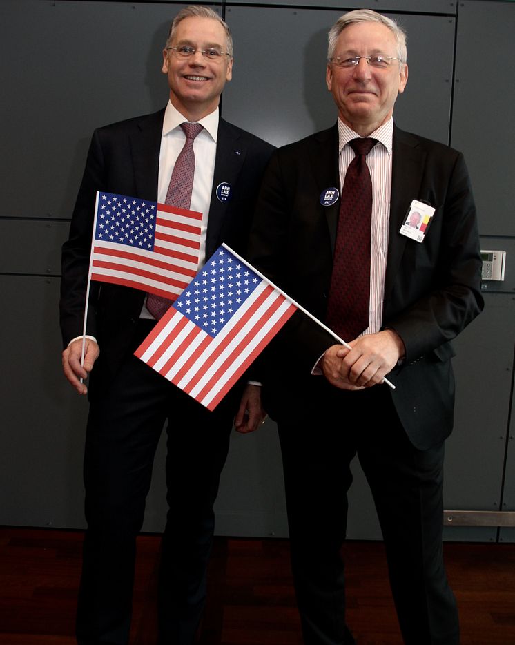 Rikard Gustafson, CEO at SAS, and Karl Wistrand, CEO at Swedavia