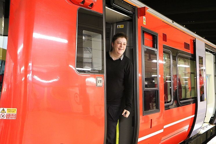 Gatwick Express driver Levi Harley arrives with a smile at London Victoria