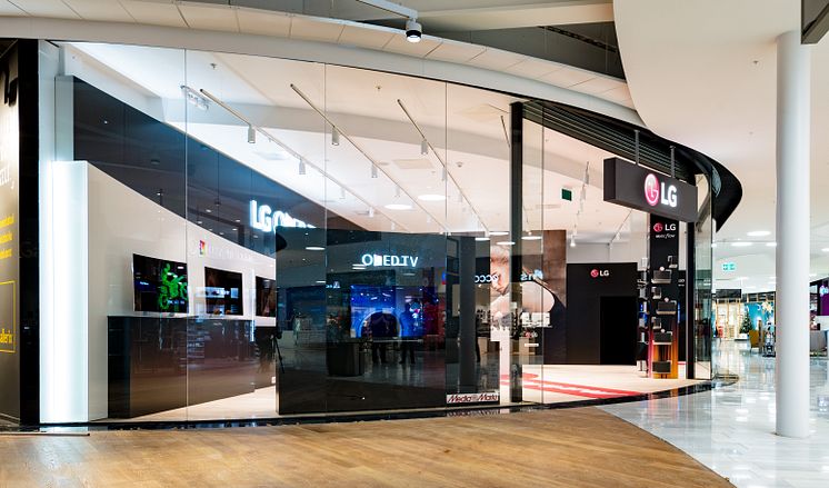 LG:s konceptbutik i Mall of Scandinavia 
