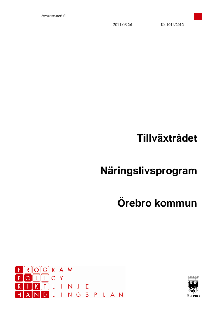 Näringslivsprogram 2022- förslag