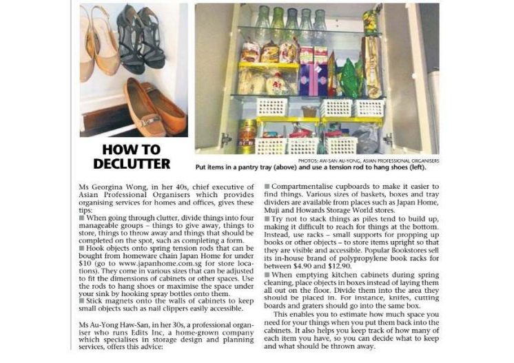 Edits Inc featured in The Straits Times, 05 Jan 2014