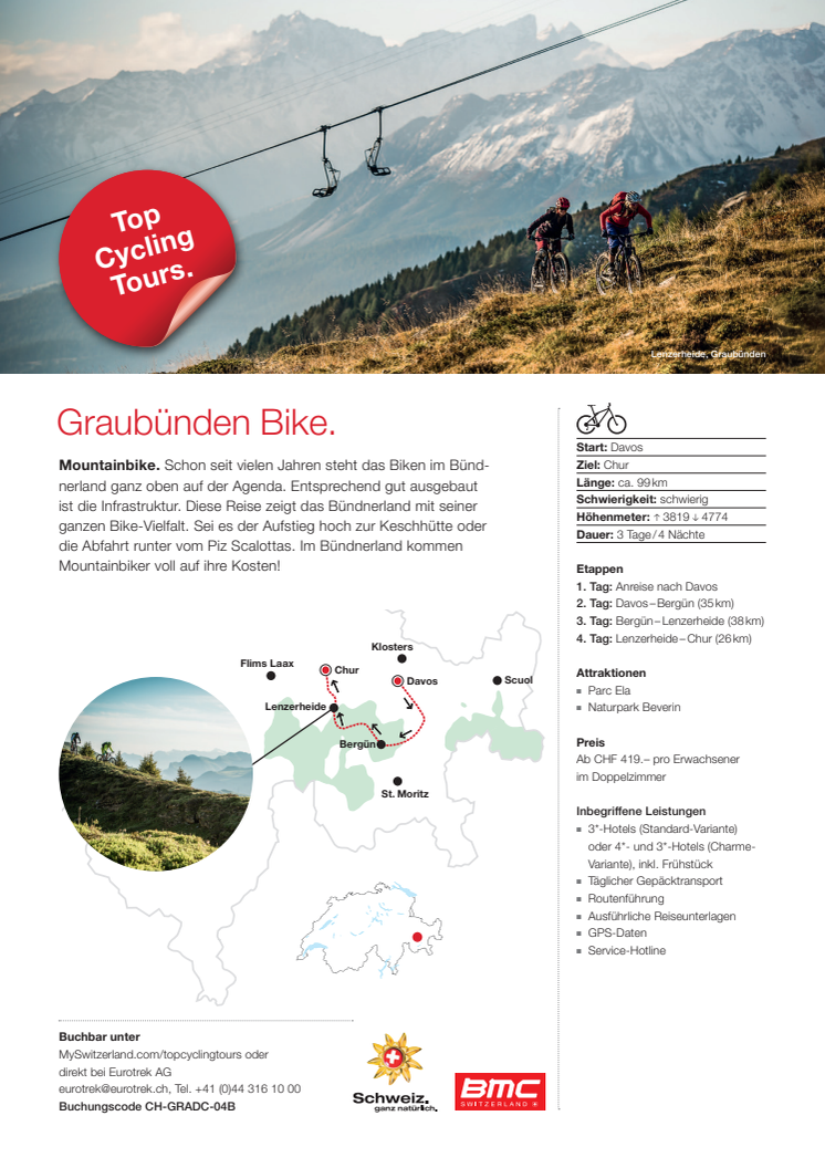 Fact Sheet: Top Cycling Tour Graubünden Bike