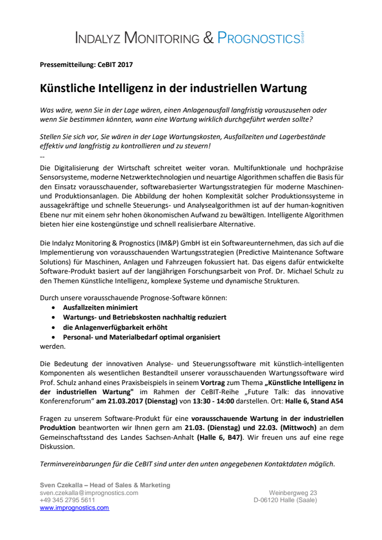 Künstliche Intelligenz in der industriellen Wartung