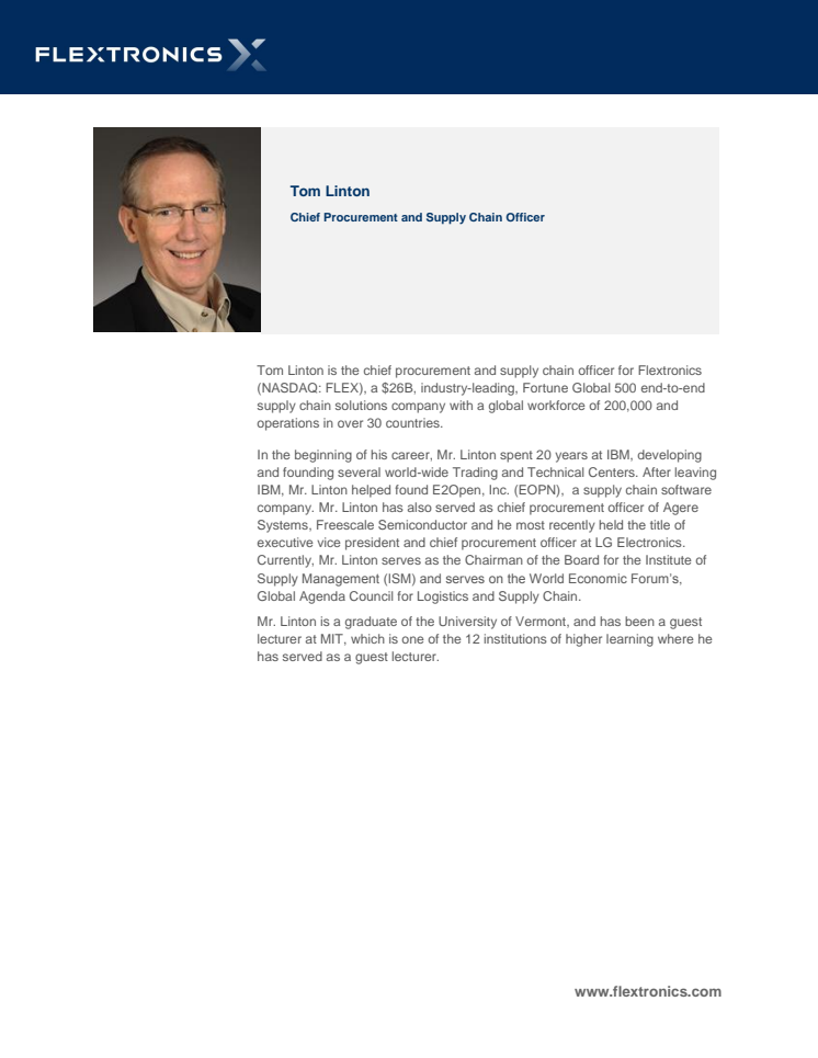 Biodata - Tom Linton