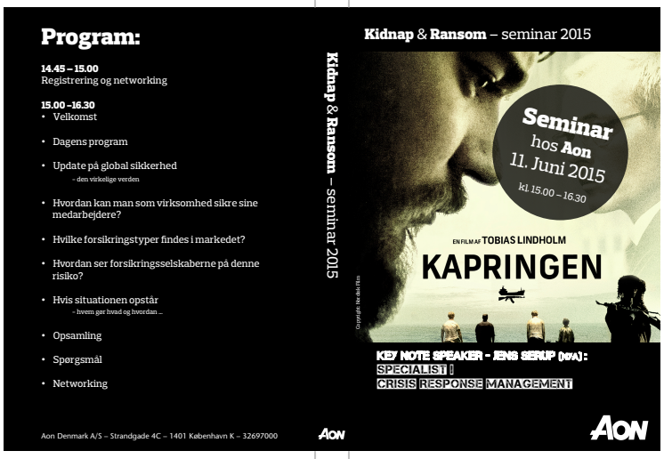 Invitation til Kidnap & Ransome Seminar