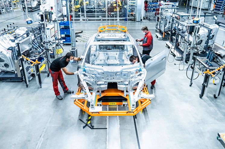 Produktion af Audi e-tron GT på Böllinger Höfe