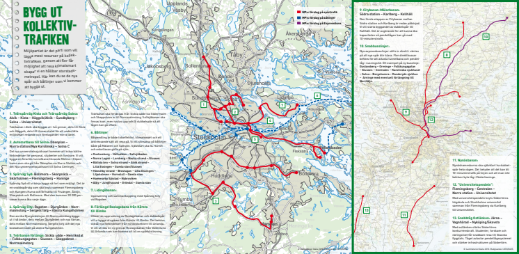 Så vill MP bygga ut kollektivtrafiken i Stockholm (karta)