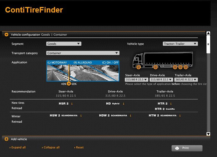 Continental TireFinder