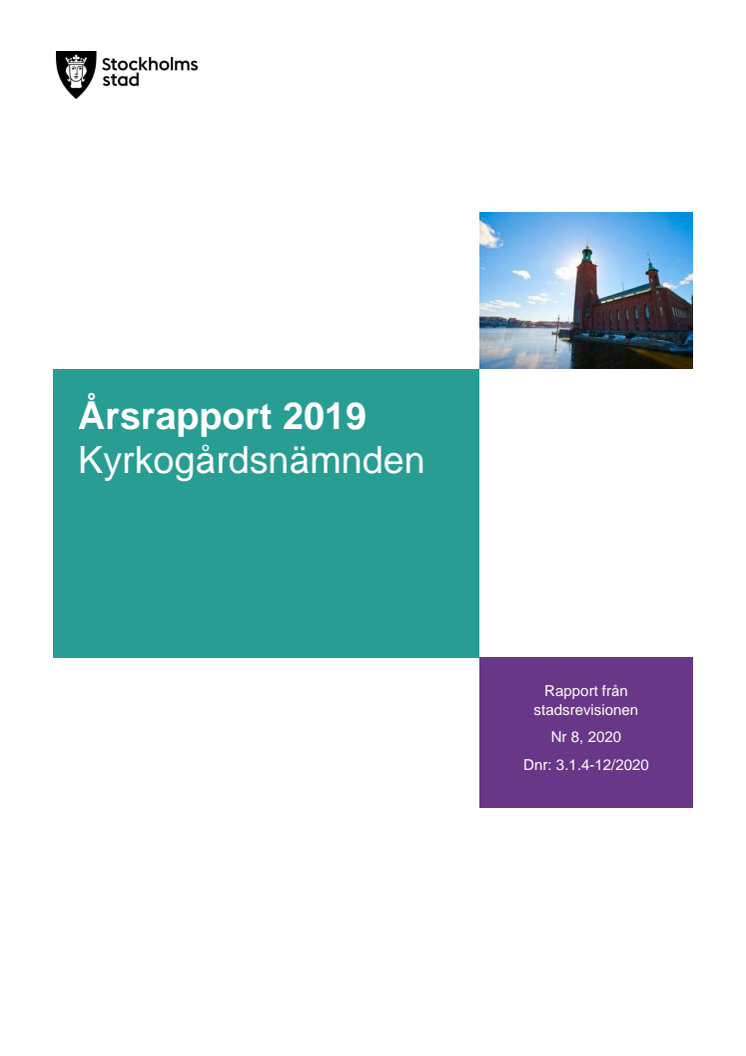 Revisorernas rapport om Kyrkogårdsnämndens verksamhet 2019