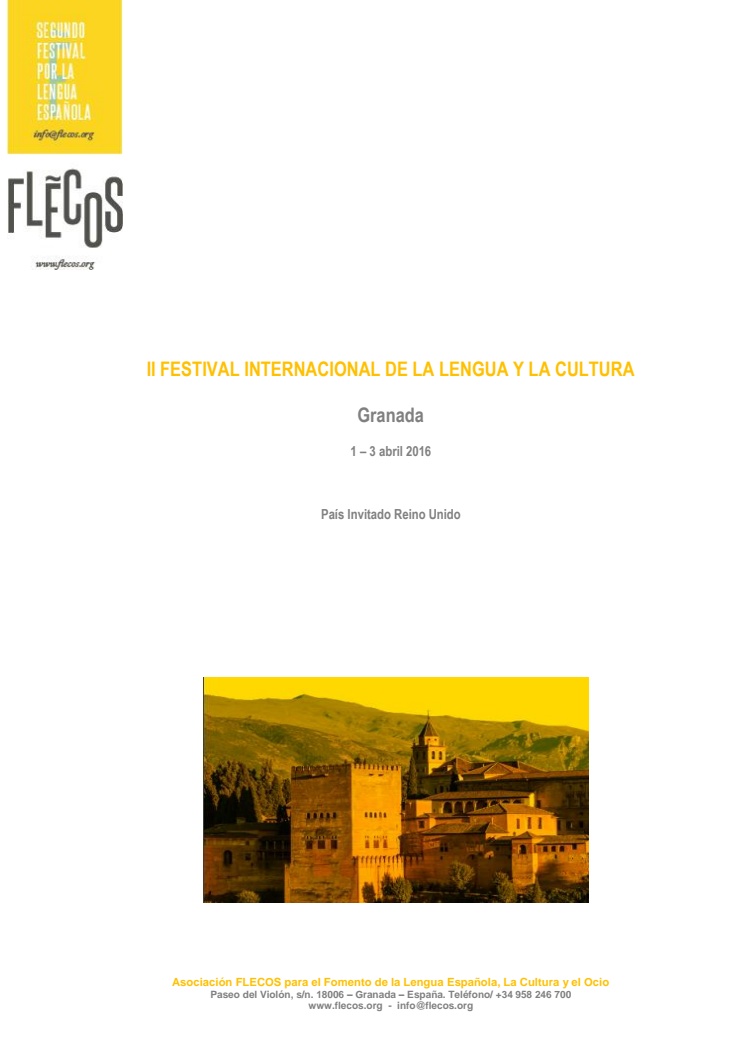 #FLECOS2016 - Den internationale festival for spansk sprog, kultur og fritid