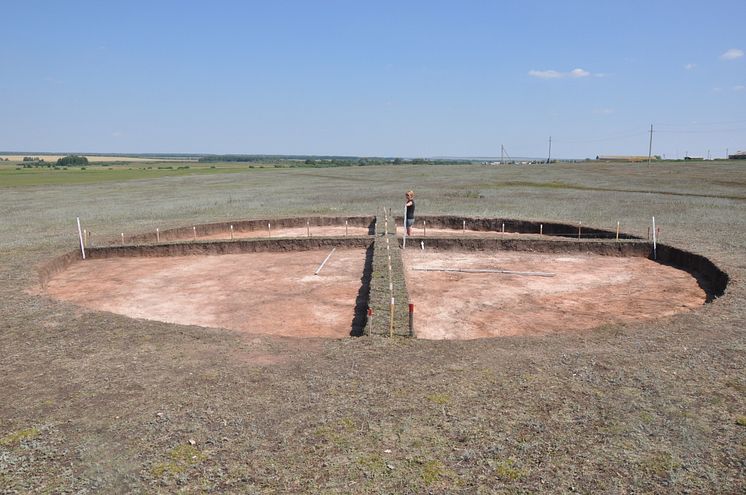 Utgrävning av en begravningsplats i södra Uralerna.