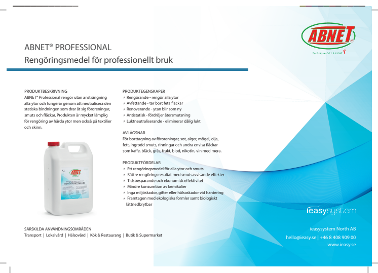 ABNET® Professional produktblad