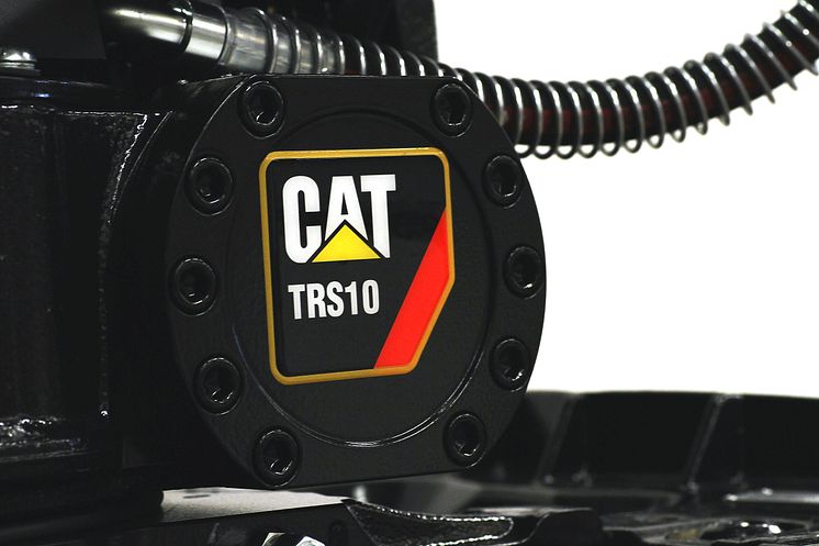 CAT TRS10 tiltrotator, närbild