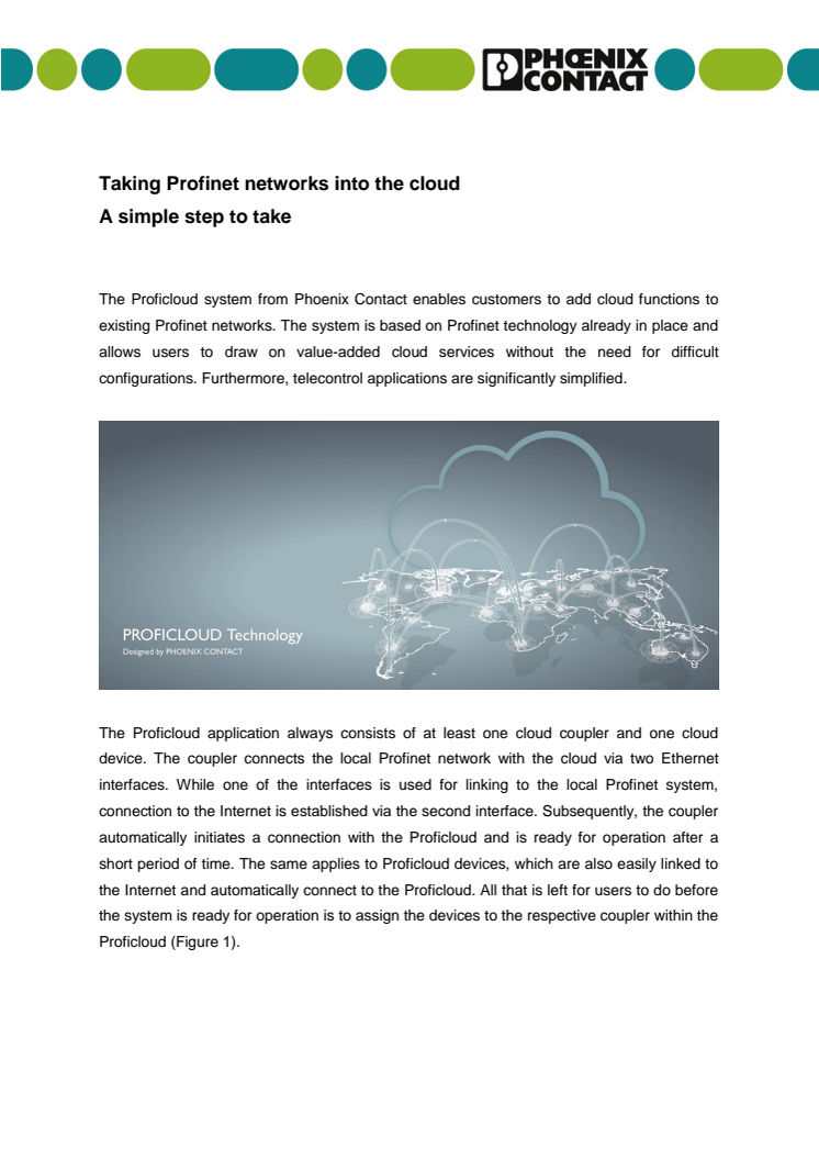 Taking Profinet networks into the cloud: A simple step to take