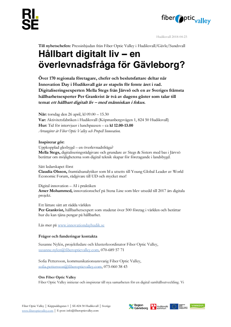 Hållbart digitalt liv – en överlevnadsfråga för Gävleborg?