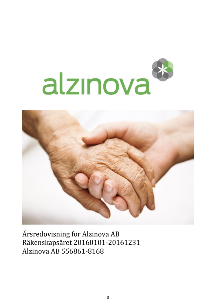 Alzinova presenterar Årsredovisning 2016 
