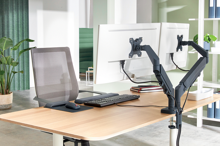 Leitz dobbelt monitor arm