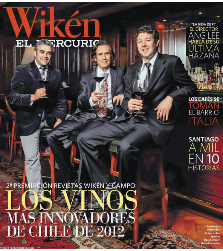 Ignacio Recabarren’s Carmín de Puemo - Vinnare av “Chilean Wine Innovation Award 2012” 