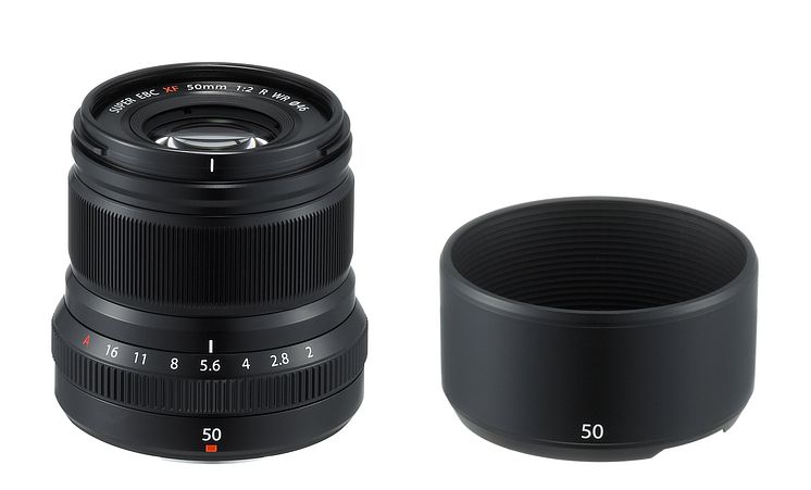 XF50mmF2 R WR Black with Lens Hood