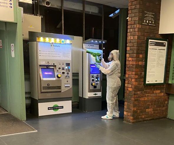 Electrostatic spray guns apply long-lasting viruscide 2