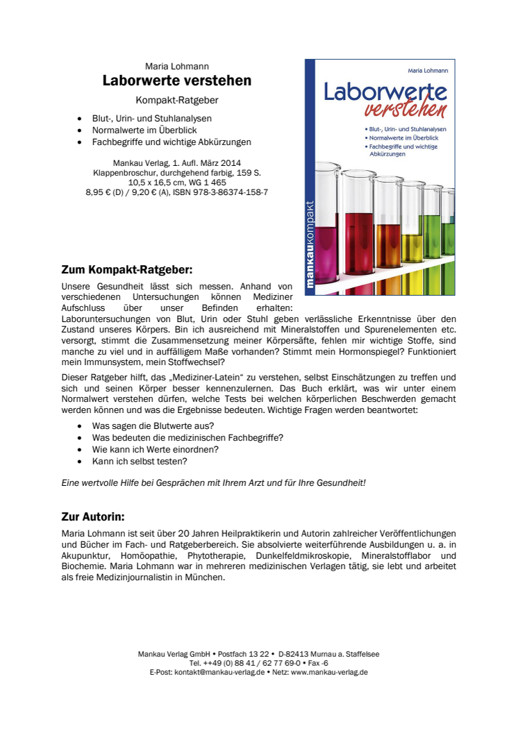 Waschzettel "Laborwerte verstehen"