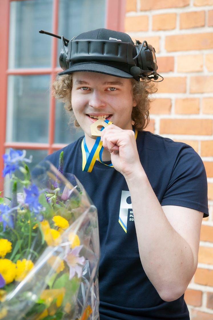 Elias Karlsson, Lugnetgymnasiet Falun, SM-vinnare i plåtslageri 2021