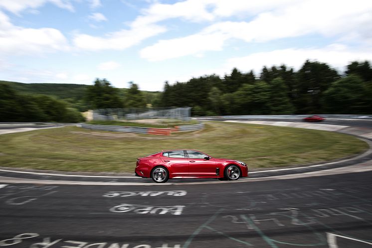 KIA Stinger testing at Nurburgring