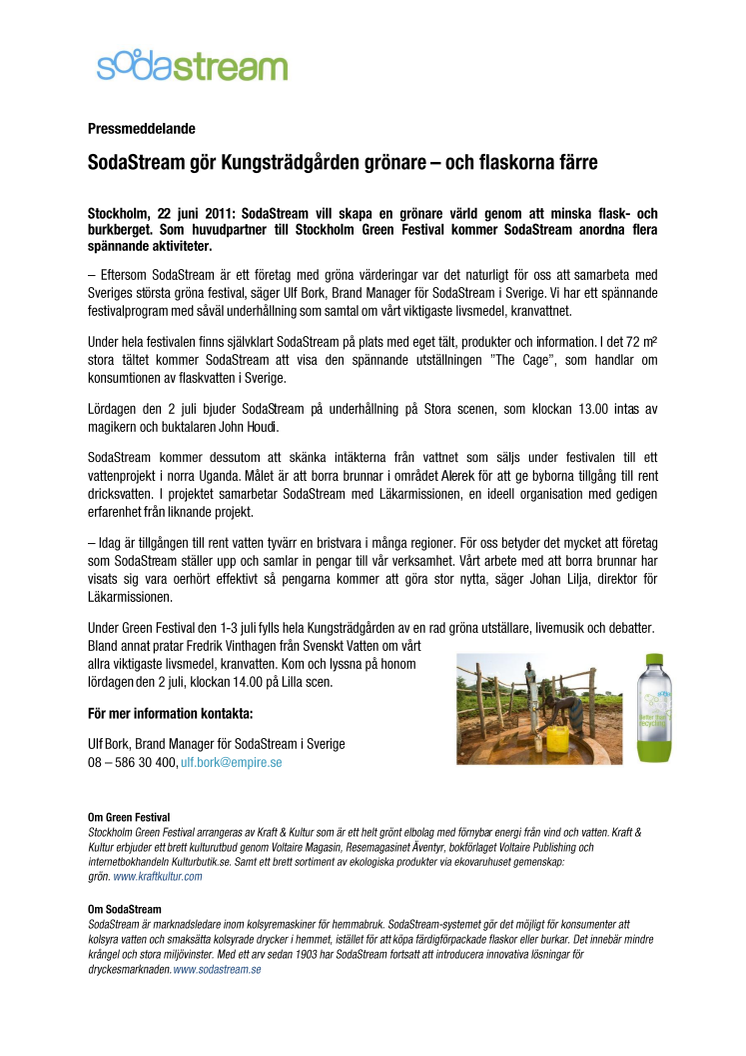 SodaStream gör Kungsträdgården grönare – och flaskorna färre