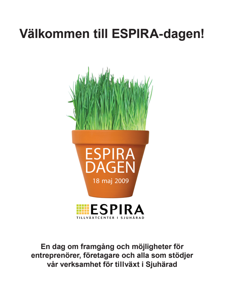 Pressinbjudan till ESPIRA-dagen 18 maj