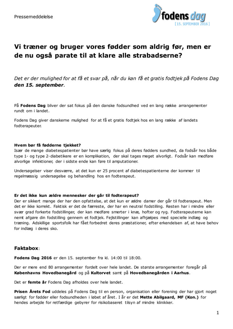 Fodens Dag: Vi træner og bruger vores fødder som aldrig før, men er de nu også parate til at klare alle strabadserne?