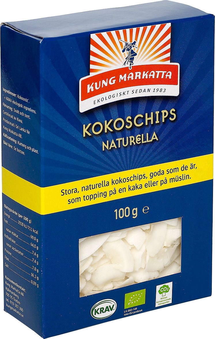 Kung Markatta naturella Kokoschips