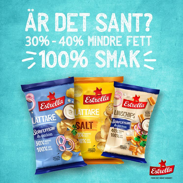 Estrella LÄTTARE med 30-40% fett! 