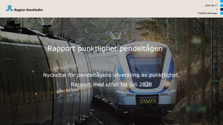 Rapport punktlighet pendeltågen