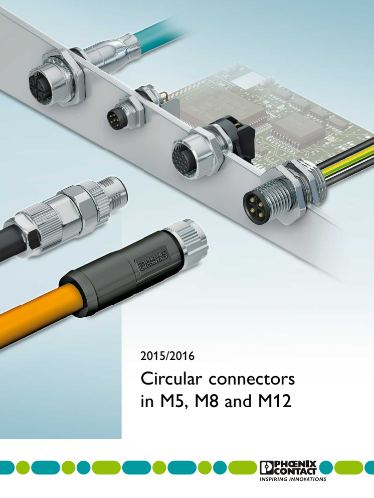 Överblick av cirkulära kontakter från M5 till M12