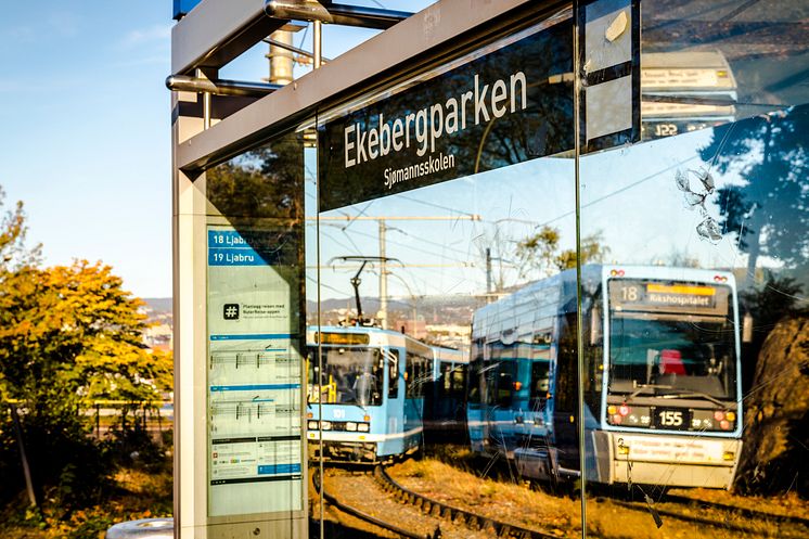 Ekebergparken-holdeplass-trikk